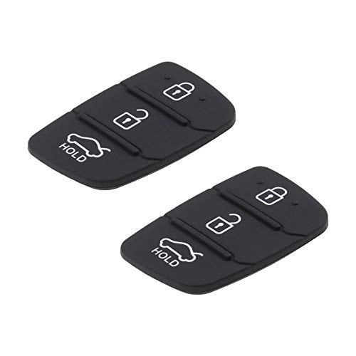 2x Auto Remote Key Fob Rubber Pads 3-Botton Compatible with Hyundai...
