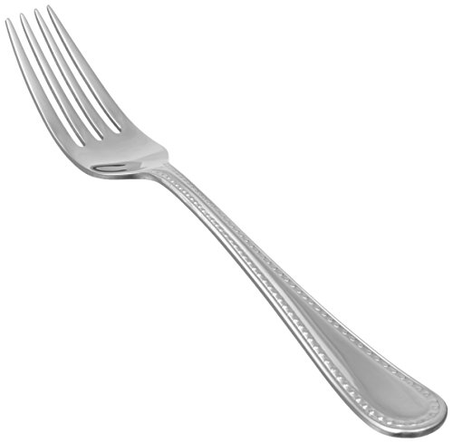 Amazon Basics Stainless Steel Dinner Forks with Pearled Edge, Pack ...