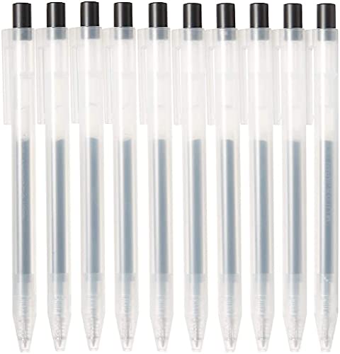 Muji Smooth Gel Ink Ballpoint Pen Knock Type 10-Pieces Set, 0.5 mm ...