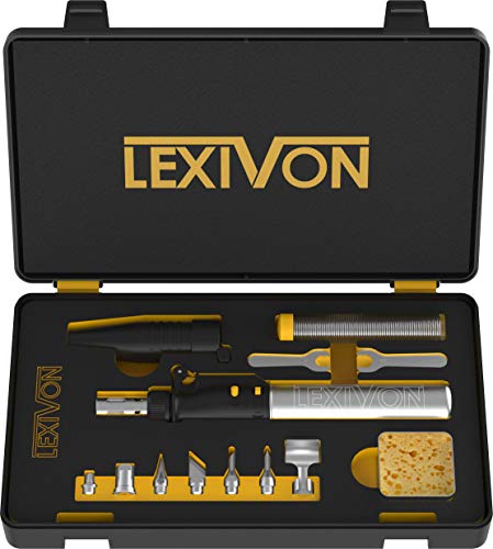 LEXIVON Butane Soldering Iron Multi-Purpose Kit | Cordless Self-Ign...