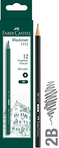 Faber-Castell Graphite Pencil 1111 2B, Pack of 12, (12-111102_12)...