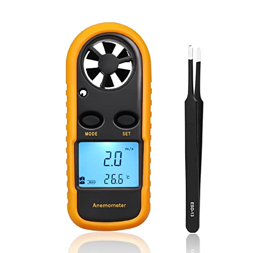MTHKLO Digital Anemometer Handheld Wind Speed Meter Measuring Wi...