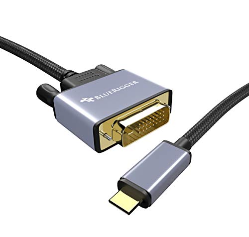 BlueRigger USB C to DVI Cable (3m, 4K 30Hz, USB 3.1 Type C to DVI, ...