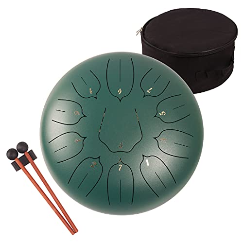 Steel Tongue Drum - 11 Notes 12 inches - Percussion Instrument -Han...
