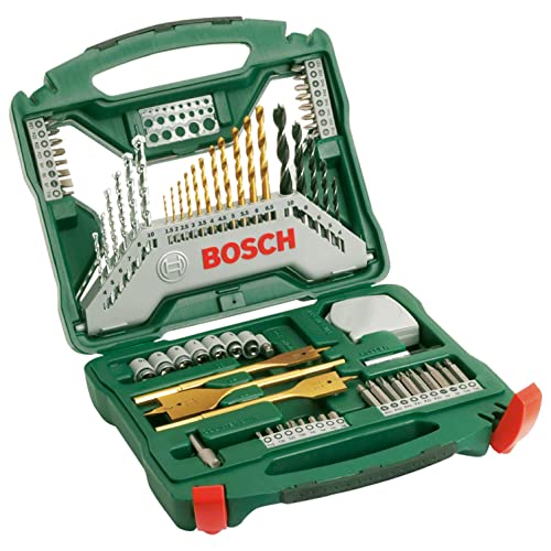 Bosch 70 Piece X-Line Drill and Screwdriver Bit Set (For Wood, Maso...