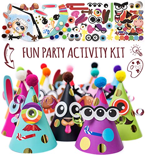 Party Hats Birthday Activity Kit with Stickers, Fun Arts & Crafts f...