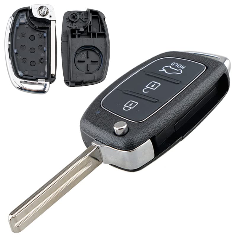 Replacement Key Shell 3 Buttons Car Remote Key Shell Folding Keyles...