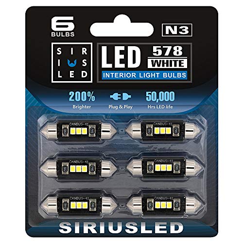 SIR IUS LED N3 578 LED bulbs Pure white Super Bright LED Festoon 30...