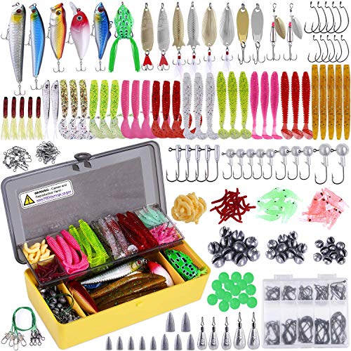 PLUSINNO Fishing Lures Baits Tackle Including Crankbaits, Spinnerba...